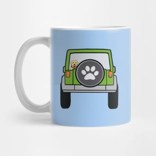 Green 4x4 Dog Rider Mug